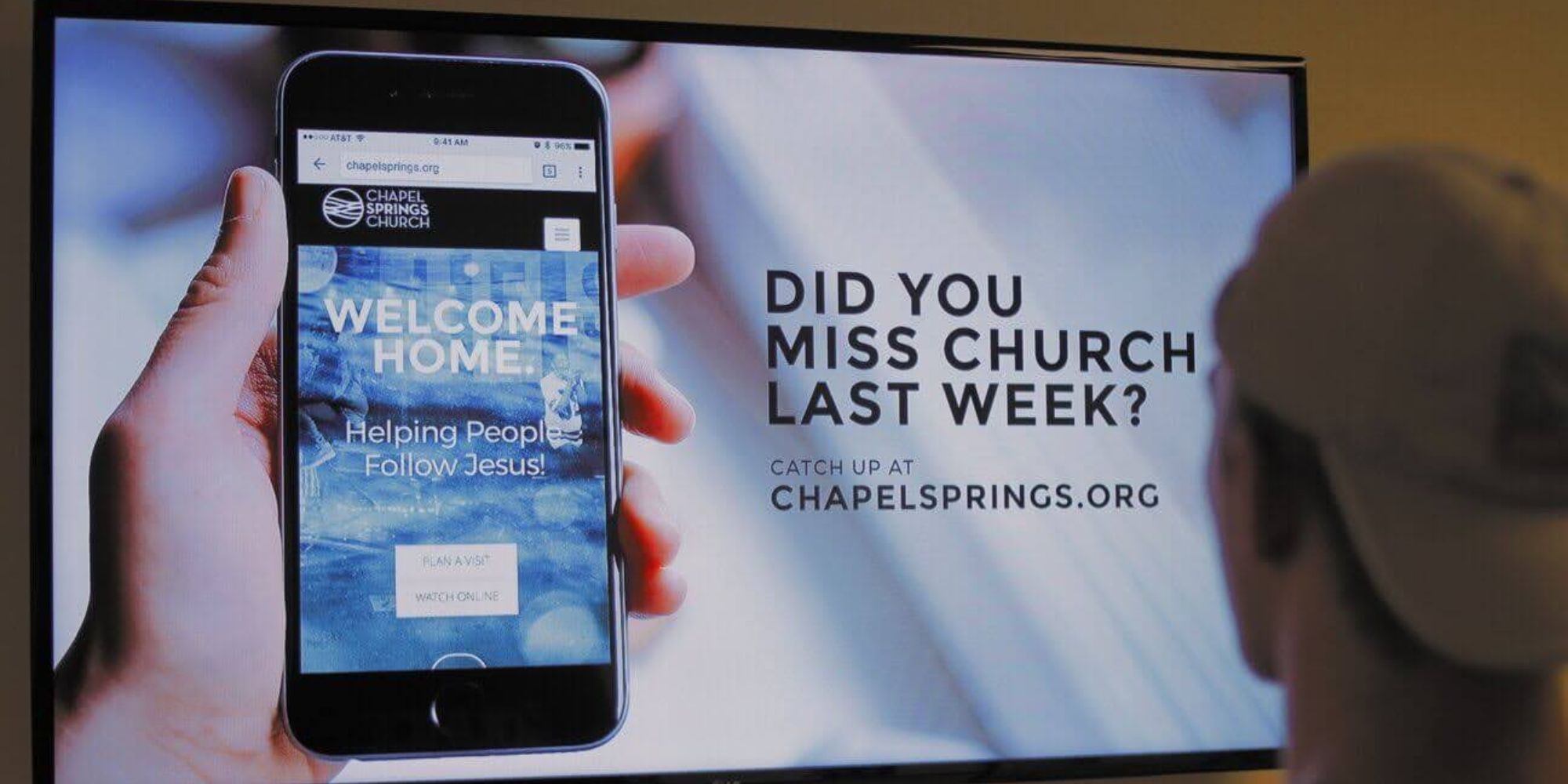 Announcement shown in digital signage